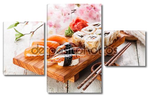 сашими и рулоны суши
