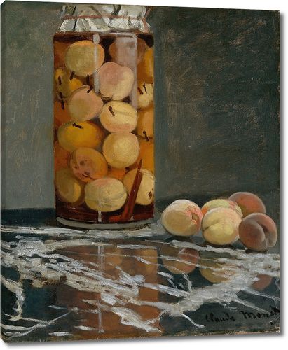 Банка с персиками