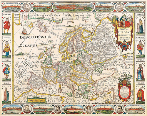 Карта Европы Николас Вишер 1658