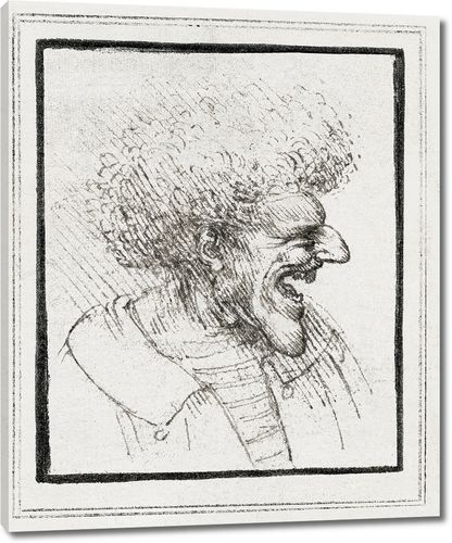 Карикатура мужчины с густыми волосами