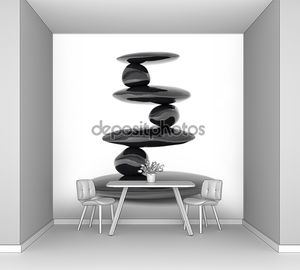 Zen камни баланс концепция