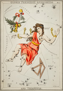 Астрономическая карта Глории Фредеричи, Андромеда, сделанная Сидни Холлом