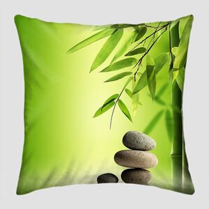 Зеленый бамбук и камни