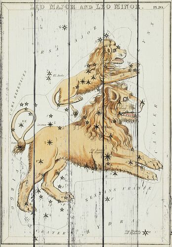 Астрономическая карта Холла Большого Льва и Малого Льва