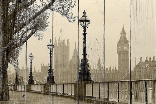 Лондон в тумане, Винтаж Фото