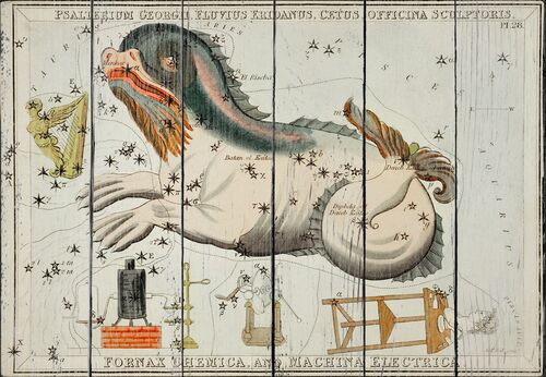 Астрономическая карта Кита, Арфы, Химического оружия и механического устройства