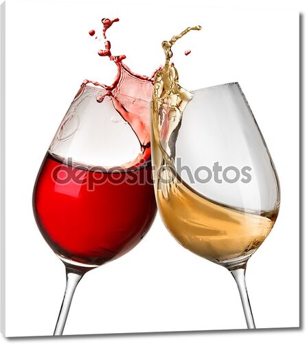 Брызги вина из бокалов