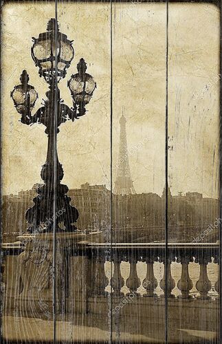 Фонарный столб на мосту Александра iii в Париже