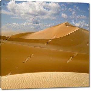Ливийская пустыня. густой золотой песок