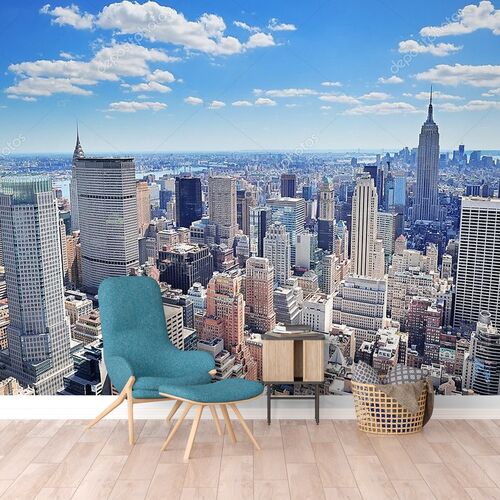 Манхэттенская панорама Нью-Йорка
