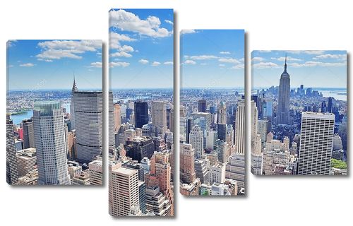 Манхэттенская панорама Нью-Йорка
