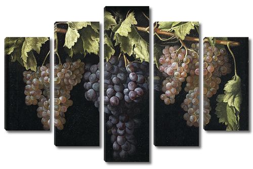 Натюрморт с четырьмя гроздьями винограда