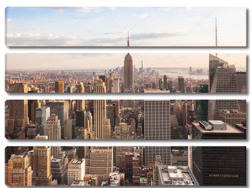 Вид на нижний Манхэттен в Нью-Йорке
