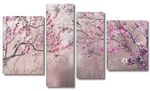 Цветущие розовые деревья