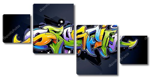 Яркие граффити надписи
