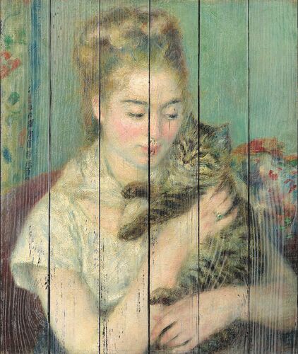 Женщина с кошкой. 1875