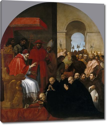 Св. Бруно со своими соратниками на приеме Урбана II