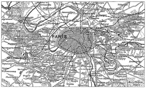 Карта Парижа и окрестностей
