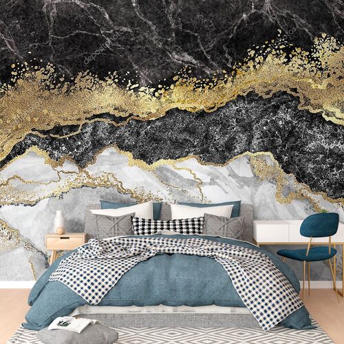 абстрактный фон, креативная текстура мрамора и золотой фольги, декоративный мрамор, искусственный модный камень, мраморная поверхность