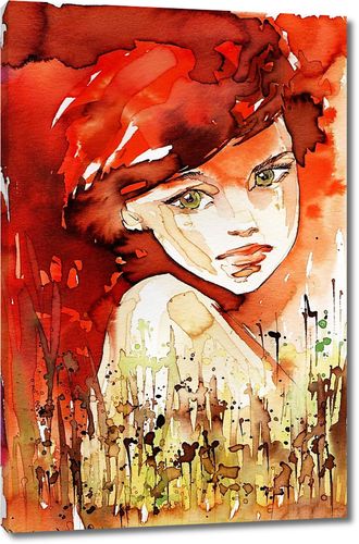 Портрет девушки с красными волосами