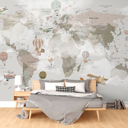 Детская карта мира «Аэро»