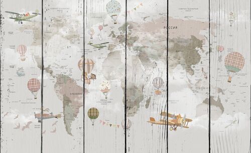 Детская карта мира «Аэро»