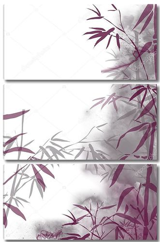 Бамбук на туманном фоне