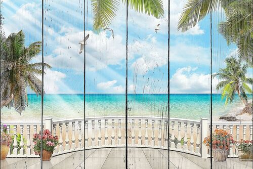 Сказочная терраса с пальмами