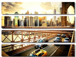 Бруклинский мост в солнечном Нью-Йорке