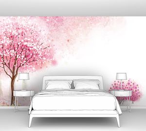 Поляна с розовыми деревьями