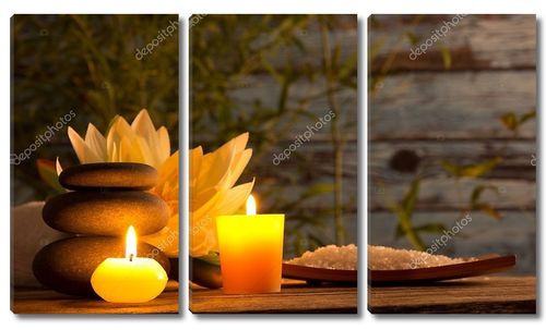 Спа Натюрморт с ароматическими свечами