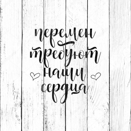 Текст на русском языке: Перемены требуют наших сердец. Чернильная ручная надпись. Современная каллиграфия кистей. Элемент типографии графического дизайна
.