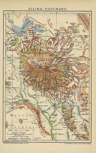 Карта Килиманджаро 19 века