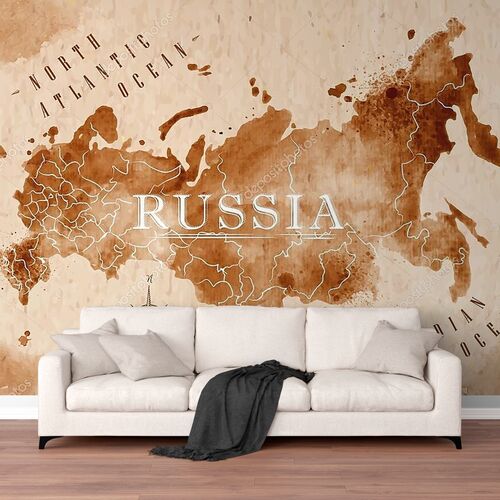 Карта России в старом стиле