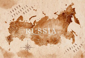 карта Россия ретро