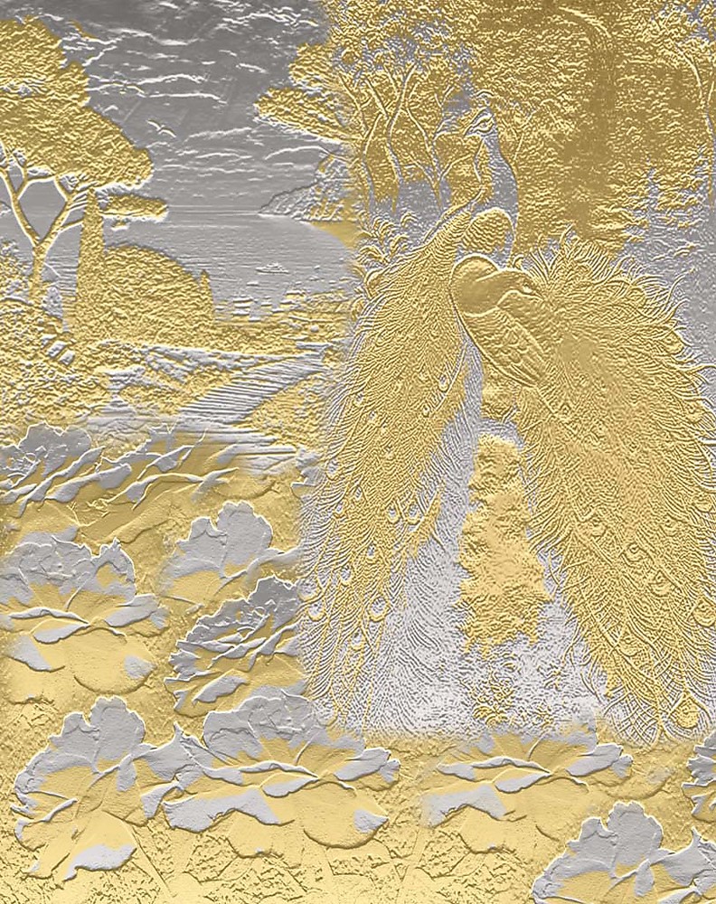 Золотое дерево золотая птица. Фреска с металлическим узором. Картина фреска на стену. Фреска Жар птица. Фотообои Жар птица.