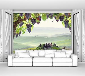 Виноград в распахнутом окне