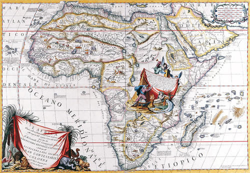 Карта Африки Винченцо Коронелли 1692 года