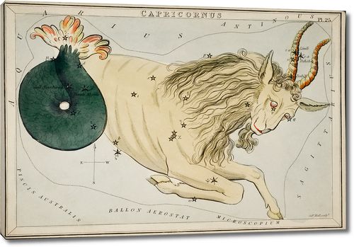Астрономическая карта Зодиака Козерога Сидни Холла