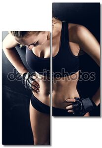 женщина привлекательной фитнес, подготовленных женского тела