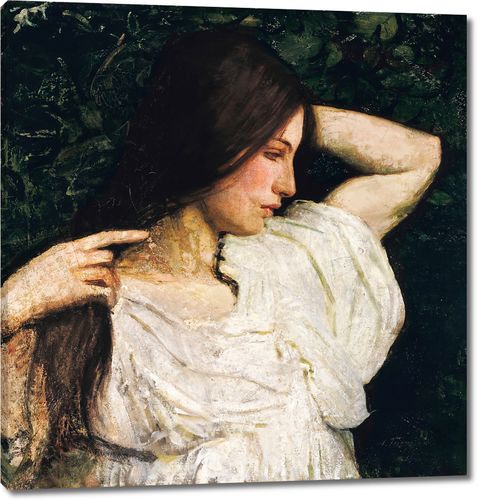 Девушка, укладывающая волосы (1918-1919)