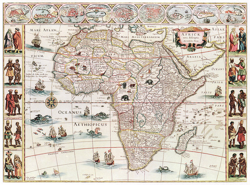 Карта Африки Виллема Янсзона Блау