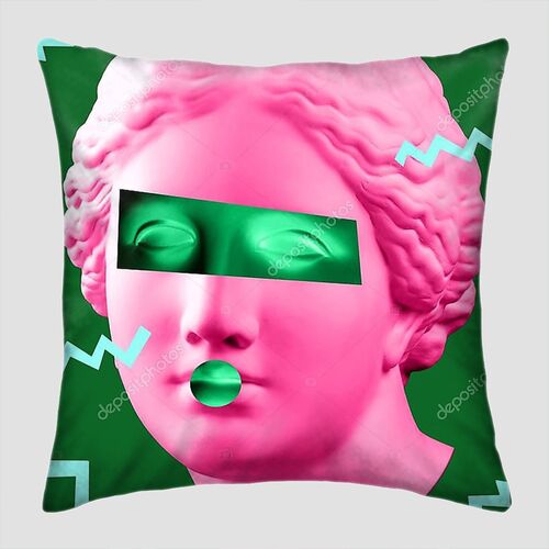 Зелено-розовая голова Венеры Милосской