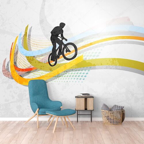 Векторная иллюстрация велосипедиста BMX на радуге
Векторная иллюстрация велосипедиста BMX на радуге