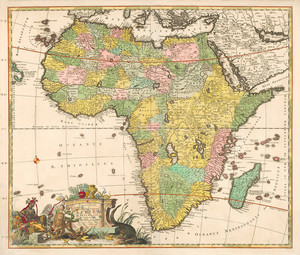 Карта Африки Алларда около 1690 года