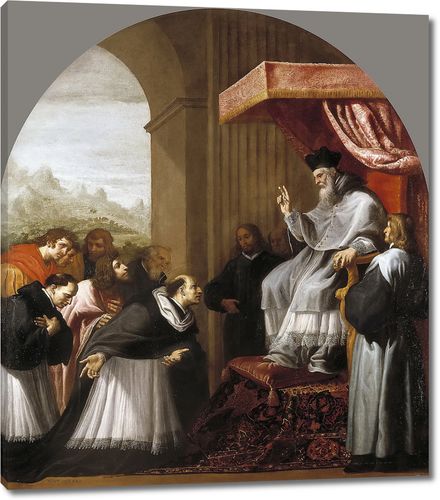Святой Бруно с шестью сподвижниками пред святым Югом