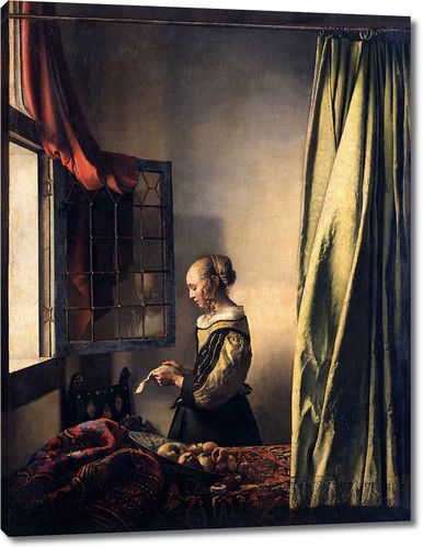 Девушка, читающая письмо у открытого окна