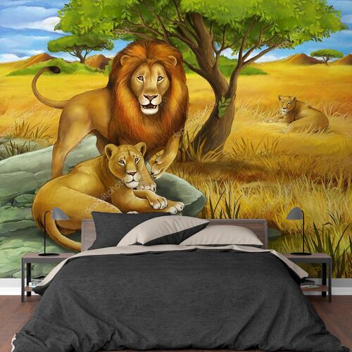 Сафари - лев с львицей