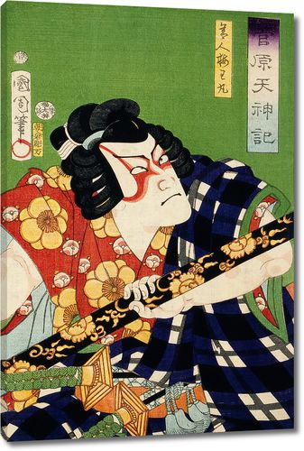 Коллекция портретов актеров, актер, играющий самурая