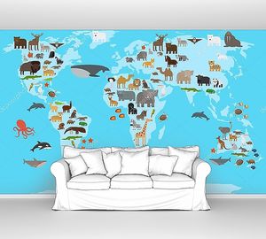 карта мира животных